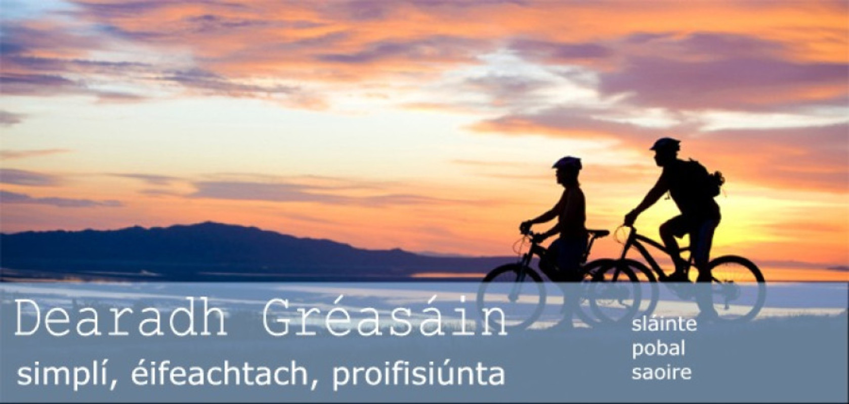 Dearadh Gréasáin - Simplí, Éifeachtach, Proifisiúnta - Sláinte - Pobal - Saoire / health - community - holidays